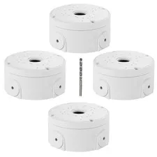 4 PCS Plastic Universal Junction Box Security Camera Mount Bracket White