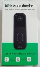 Blink Video Doorbell HD 2nd Gen Wireless Security Camera Black New