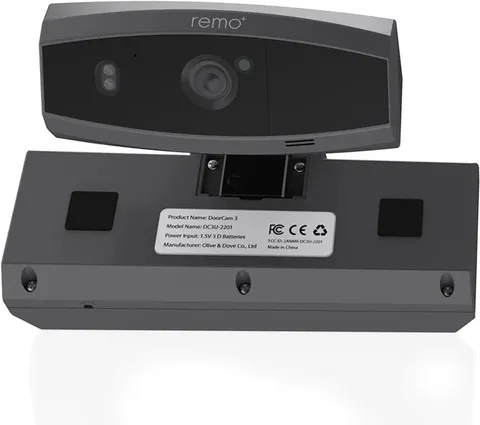 Remo+ Doorcam 3 Over-The-Door Wireless Security Camera, 12-Hour Rolling Video St
