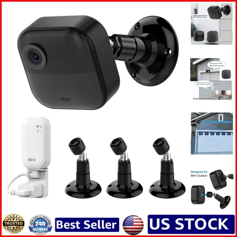 Robust 360° Camera Mounts for Blink Outdoor Systems - Easy Install, Black Finish