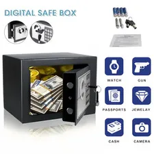 Digital Electronic Safe Box Keypad Lock Security Home Office Cash Jewelry Gun US