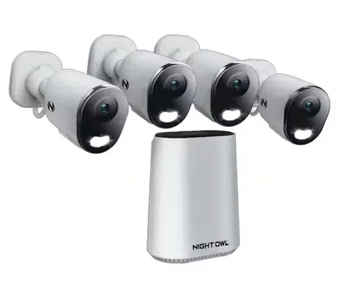 Night Owl Wireless IP 8-Channel 4-Camera 2K System w/ 64GB microSD, 2-Way