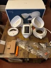 Used Ring Floodlight Cam Wired Pro  + Ring Plug-In Mount for Floodlight Cams