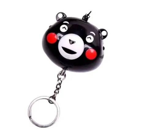 Cute Bear Personal Alarm Safe Sound Emergency Self-Defense Security Alarm Black 
