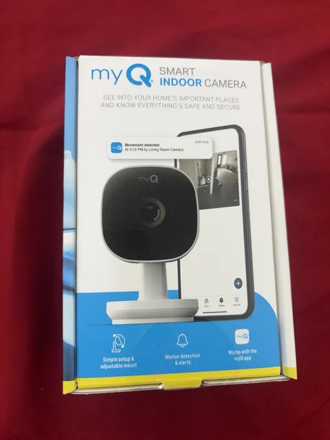 myQ Smart Indoor Garage Security Camera – 1080p HD Video, Night Vision, Motion 