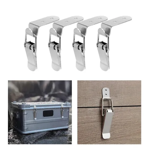Steel Safety Latches High Tension Buckles Clasps set for Case Box Cabinet Lock