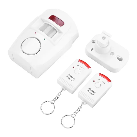 PIR Infrared Motion Detector Alarm Unit With 2 Remote Controller Home Safety ☆