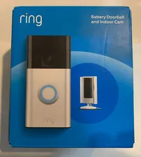 Ring Starter Set with Battery Doorbell and Indoor Cam Camera 2nd Gen BRAND NEW