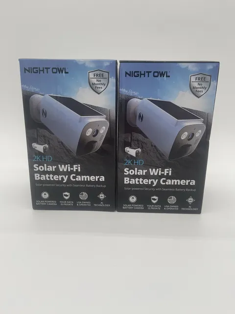 Night Owl 2K Solar Battery Outdoor/Indoor Camera WM-BW4-SLR LOT OF 2