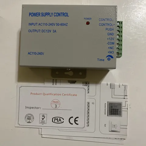 K80 Access Control Power Supply DC 12V 3A 36W Door Entry System Lock RFID Reader