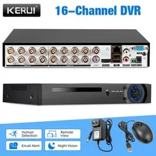 1080P 16CH 6-in-1 DVR H.265+ Security Camera Recorder Mobile Remote Access