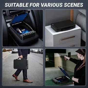 Tuya Smart Fingerprint Safe Biometric Lock Box Car Home Security Drawer Alarm