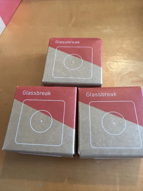 SimpliSafe Home Security System - Glassbreak Sensor GB3 White - NEW X3