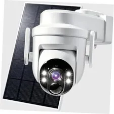 2K Solar Camera Outdoor Wireless, 2.4Ghz WiFi Battery Camera, 355° 1 Pack - 2K