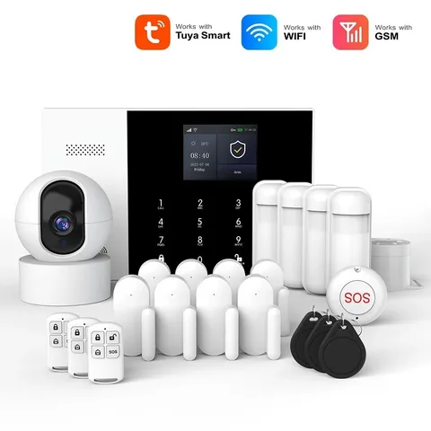WiFi Tuya APP GSM Wireless Home Security Alarm Burglar System+Alexa+Google 2026