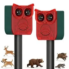 Solar Motion Sensor Alarm Outdoor Dog Barking Alarm with 129dB Loud