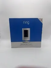 Ring Stick Up Cam Plug IN Indoor/Outdoor 1080p Wi-Fi Wired Security Camera White