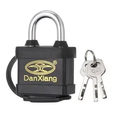 1Pcs Waterproof Padlocks, 2.2 x 1.4 x 0.8Inch Alloy Steel Outdoor Locks, Black