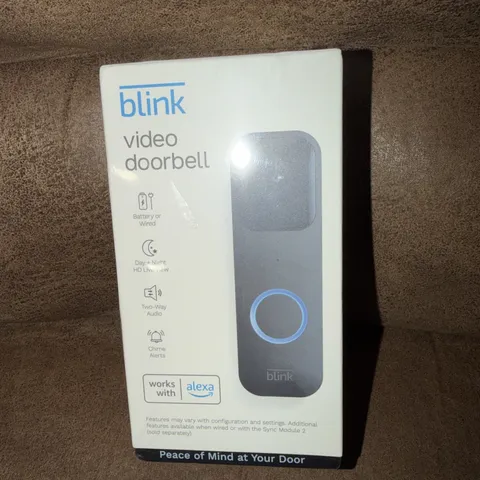 Blink Smart Wi-Fi Video Doorbell Wired/Battery with 2 Way Audio Alexa Black NEW