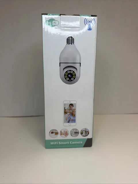 WiFi Light Bulb Security Camera  Wireless Smart Home Camera White New