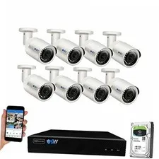 GW Security 8 Channel 4K NVR 5MP POE Audio & Video Security Camera System -