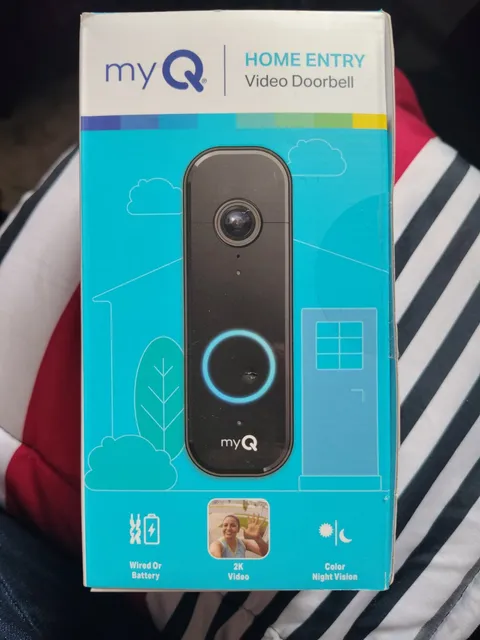 MyQ Home Entry Video Doorbell: Color Night Vision (Water Resistant) - Black