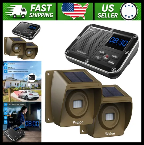 Solar Driveway Alarm Wireless Outdoor Motion Sensor Alert System