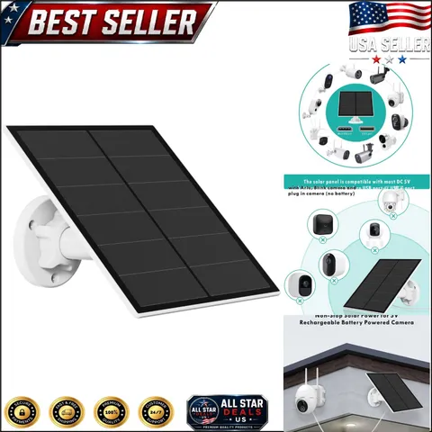 Durable  Solar Panel Charger with Adjustable Bracket for Security Cameras