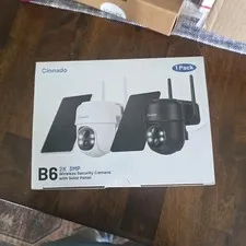 Cinnado B6 2K Wireless Wi-Fi IP Surveillance Camera w/ Solar Panel - 1 Pack