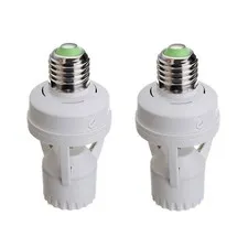 2PCS E27 Motion Sensor Light  100-240V Motion Detector Base Lamp Holder7297