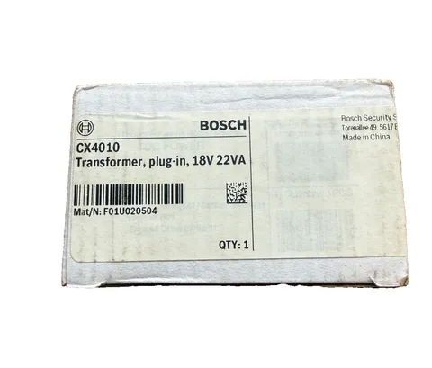 Bosch CX4010 Transformer PLUG IN 18VAC 1.22A 22VA F01U020504