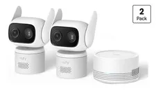 eufy Security Indoor&Outdoor Camera C31, 2 Pack + HomeBase, white