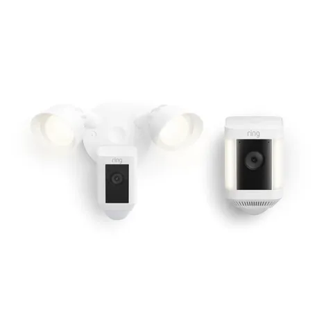 Ring Floodlight Cam Plus & Spotlight Cam Plus Battery White 2-Pack