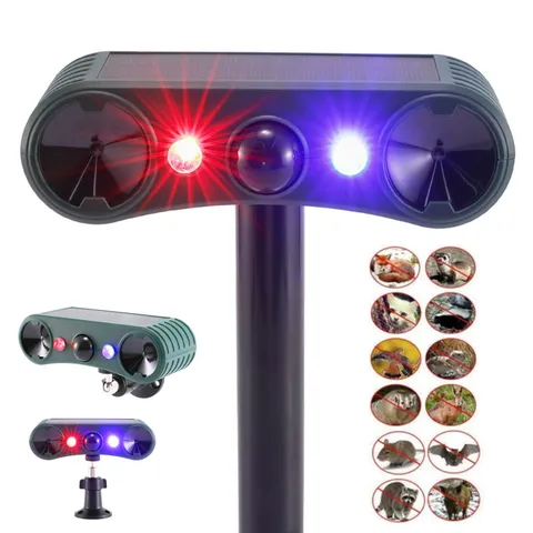 Outdoor Solar Wireless Motion Sensor Alarm 4 Modes Detector 129db Loud Noise