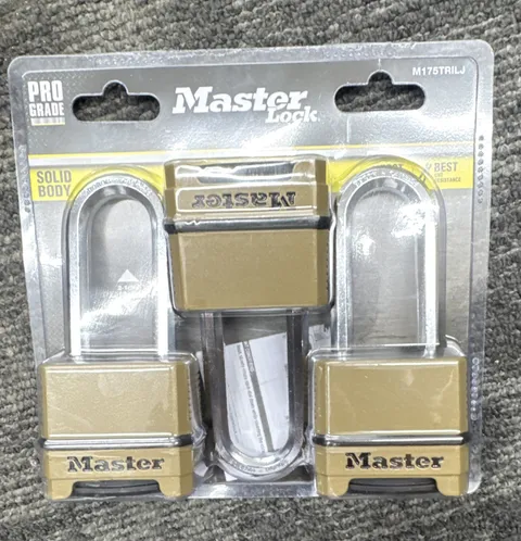 Master Lock M175TRILJ Pro Grade 64mm Resettable Combination Padlocks 3-Pack
