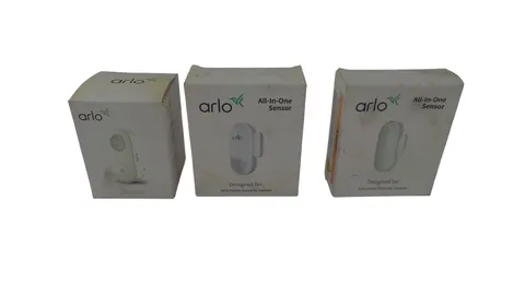 Lot of 3 Arlo (AC2001 Chime 2 Wireless Doorbell & 2 * ALL-IN-One Sensor MS1001)
