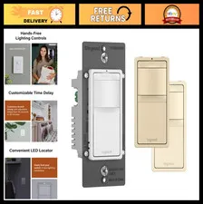 Occupancy Sensor Switch, Single Pole, 600W Auto On/Off, Hands-Free Light Control