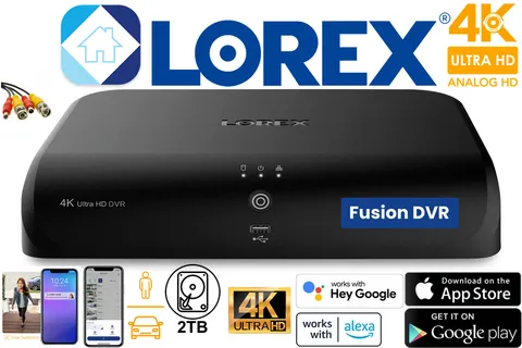 ⭐ Lorex D881A82B Fusion DVR 4K 12-Channel 8 Wired 4 Wi-Fi 2TB Smart Motion NEW ⭐