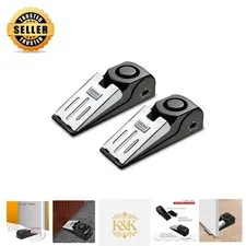 Dual-Function Door Stop Alarm with 120DB Siren – Pack of 2 for Ultimate Safety
