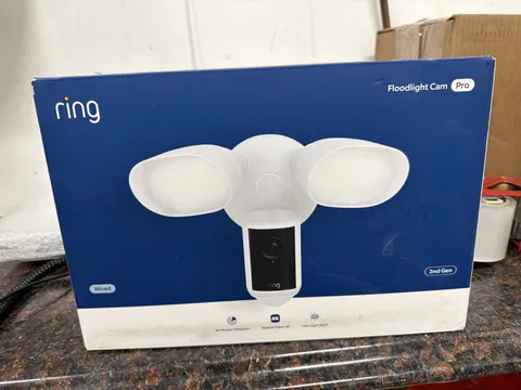 Ring Floodlight Cam Pro Wired 2nd Gen Retinal 4K White NEW