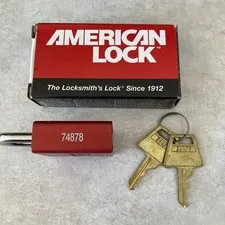 American Lock Padlock Solid #1105R Zen Series #74878 Alum Red 2 Keys 1 1/2 NEW