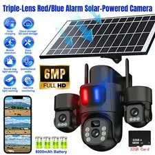 Solar Battery Powered Wireless WiFi Security Camera System Home Outdoor Pan/Tilt