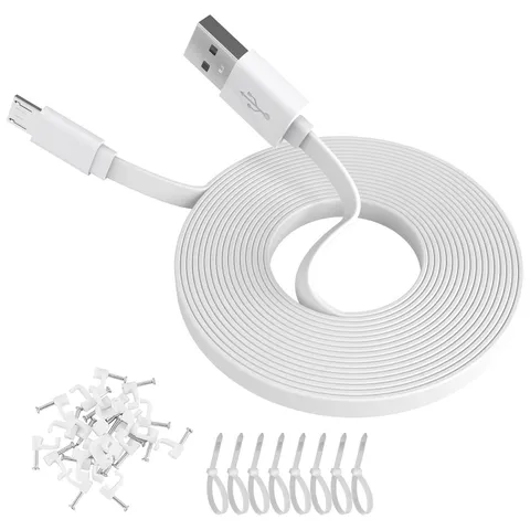30ft Flat Micro USB Cable, Charging and Data Sync, 9M Micro USB Cord for Wyze...