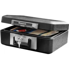 Fireproof Safe Box Steel 0.25 Cu Ft Key Lock Compact Fire Resistant