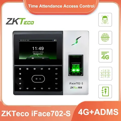 ZK iFace702-S 4G ADMS Biometric Face Fingerprint Time Attendance Access Control