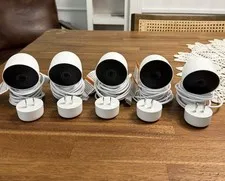 Lot of 5 Google Nest Cam Indoor (Wired) 2nd Gen Security Cameras – Snow – Tested