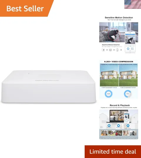 5MP Lite 8CH DVR Security System - Remote Access & Face Detection Alerts