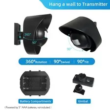 Multifunctional Wireless Driveway Alarm Waterproof Outdoor Motion Sensor Al ULUS