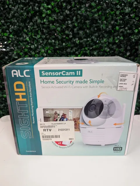 ALC SensorCam II 1080p Wi-Fi Indoor Camera w/ Door Sensors, Siren, 2-Way