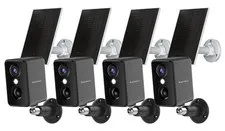 2K Security Cameras Wireless Outdoor 4 Pack, Solar Battery Powered Camera wit...